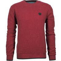 Mode Monte Carlo Herren Sweatshirt Rundhals, Tomatenrot