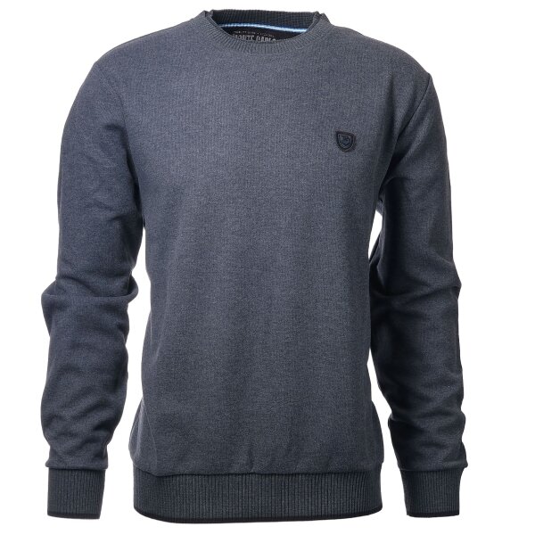 Mode Monte Carlo Herren Sweatshirt Rundhals, Schiefergrau