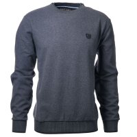 Mode Monte Carlo Herren Sweatshirt Rundhals, Schiefergrau
