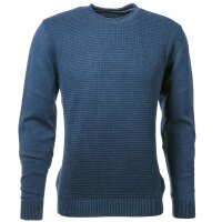Mode Monte Carlo Herren Sweatshirt Rundhals, Stahlblau