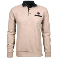Mode Monte Carlo Herren Sweatshirt Polo Knopf mit...