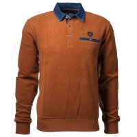 Mode Monte Carlo Herren Sweatshirt Polo Knopf mit...