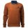 Mode Monte Carlo Herren Sweatshirt Polo Knopf mit Jeanskragen, Camel braun