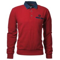 Mode Monte Carlo Herren Sweatshirt Polo Knopf mit...