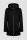 Barbara Lebek Damen Wollstoff Jacke Mantel mit Kapuze, schwarz