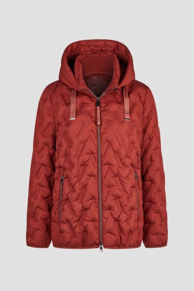 Barbara Lebek Damen Steppjacke Down Free mit Kapuze, warm rust rot