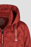 Barbara Lebek Damen Steppjacke Down Free mit Kapuze, warm rust rot