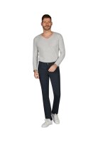 Club of Comfort Herren Chino Hose mit Komfortbund "Garvey" Wool Look, blau