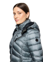 Gil Bret Damen Winter Steppmantel mit Kapuze, dunkelgrün