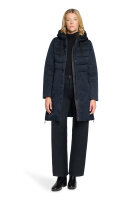 AMBER & JUNE Damen Winter Stepp Jacke mit Kapuze, dunkelblau