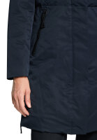 AMBER & JUNE Damen Winter Stepp Jacke mit Kapuze, dunkelblau