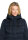 AMBER & JUNE Damen Winter Stepp Jacke mit Kapuze, dunkelblau