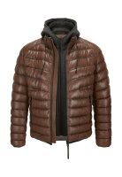 MILESTONE Herren Lederjacke MSHarvey mit Kapuze in Mittelbraun