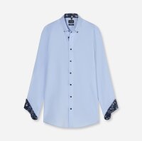 OLYMP Luxor modern fit. Langarm Hemd, Button-down hellblau