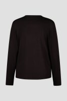 Barbara Lebek Damen Langarmshirt mit Pailletten, schwarz