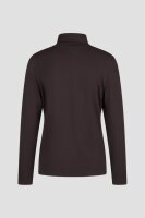Barbara Lebek Damen Langarmshirt mit Stehkragen, schwarz
