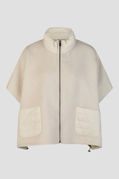 Barbara Lebek Damen Cape in panna cotta, beige