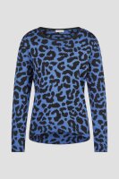 Barbara Lebek leichter Damen Pullover gemustert, azure...