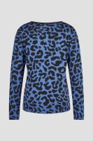 Barbara Lebek leichter Damen Pullover gemustert, azure...