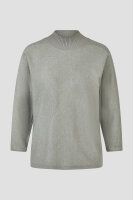 Barbara Lebek Damen Pullover Stehkragen, grigio grau