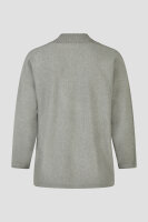 Barbara Lebek Damen Pullover Stehkragen, grigio grau