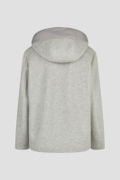 Barbara Lebek Damen Wollstoff Jacke mit Kapuze, silver...
