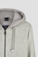 Barbara Lebek Damen Wollstoff Jacke mit Kapuze, silver grey grau