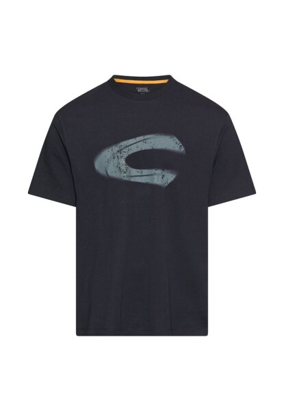 Camel Active Herren T-Shirt mit Logoprint, dark navy blau