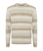 PIERRE CARDIN Herren Pullover gemustert, otter beige grau