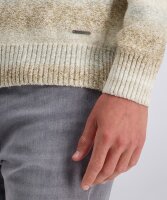 PIERRE CARDIN Herren Pullover gemustert, otter beige grau