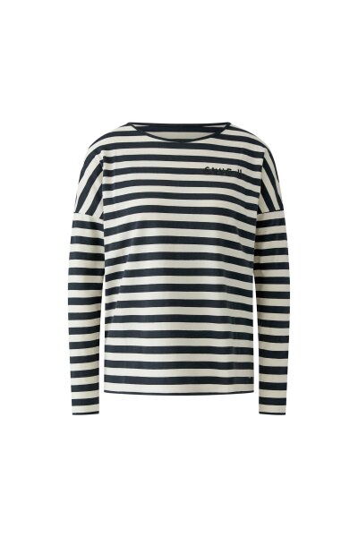Miss Lagotte Damen Langarm Shirt gestreift, schwarz weiß
