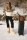 Miss Lagotte Damen Strickpullover mit Muster, beige braun