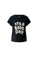 Miss Lagotte Damen kurzarm Shirt mit Druck, schwarz