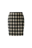 Miss Lagotte Damen Rock, beige schwarz kariert
