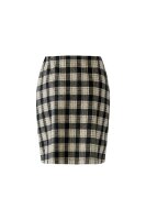 Miss Lagotte Damen Rock, beige schwarz kariert