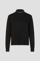 Barbara Lebek Damen Pullover Stehkragen, schwarz