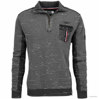 Mode Monte Carlo Herren Sweatshirt mit Troyer Zip,...