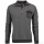 Mode Monte Carlo Herren Sweatshirt mit Troyer Zip, Mini-Waffel Struktur Silbergrau