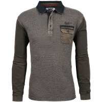 Mode Monte Carlo Herren Langarm Poloshirt Knopf,...