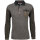 Mode Monte Carlo Herren Langarm Poloshirt Knopf, Mini-Waffelstruktur Oliv