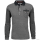 Mode Monte Carlo Herren Langarm Poloshirt Knopf, Mini-Waffelstruktur Silbergrau