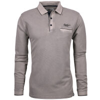 Mode Monte Carlo Herren Langarm Poloshirt Knopf...