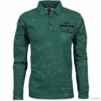 Mode Monte Carlo Herren Langarm Poloshirt Knopf,...