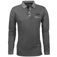 Mode Monte Carlo Herren Langarm Poloshirt Knopf...