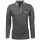 Mode Monte Carlo Herren Langarm Poloshirt Knopf ,Reiskornoptik Anthrazit
