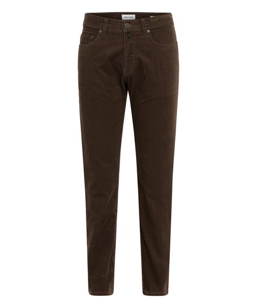PIERRE CARDIN Herren Stretch Cord Hose "PC-Lyon tapered", shopping bag braun