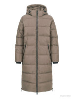COVERED Damen Mantel JULIA 4 mit Kapuze, Fungi beige Taupe