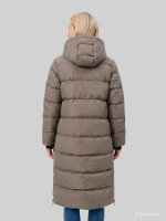 COVERED Damen Mantel JULIA 4 mit Kapuze, Fungi beige Taupe