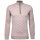 Mode Monte Carlo Herren Strickpullover mit Rautenmuster, Stehkragen Zip, beige