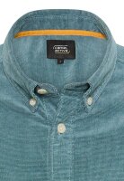 Camel Active Herren Langarm Cord Hemd mit 2-Wege Stretch, tide blue blau